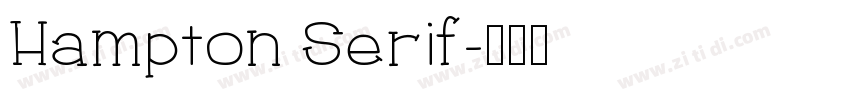 Hampton Serif字体转换